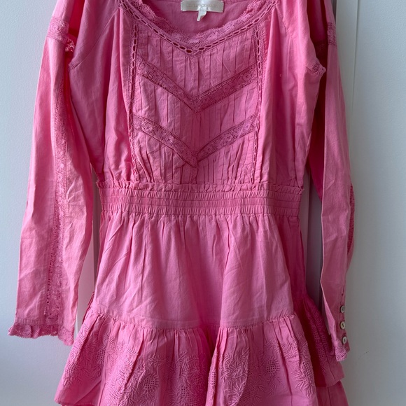 Loveshackfancy Pink Mini Dress. Size P. NEW - Picture 4 of 15
